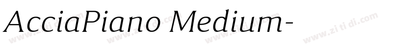 AcciaPiano Medium字体转换